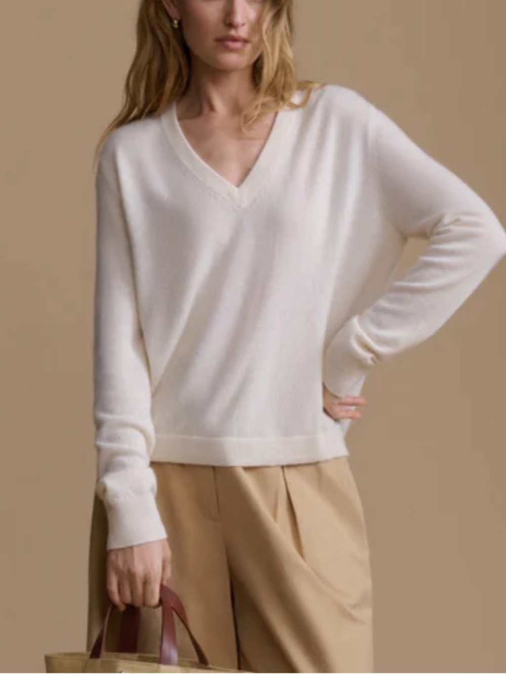 Jenni kayne Flynn cashmere v neck sweater